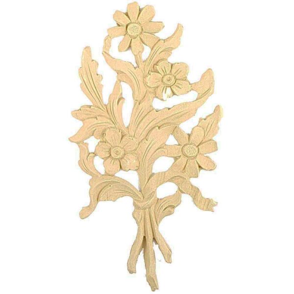 Floral Bunch Wooden Moulding 22.7cm x 12.6cm