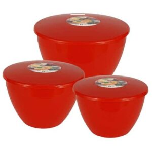 Red Pudding Basins set of 3