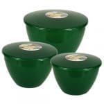 Emerald Green Pudding Basins with Lids