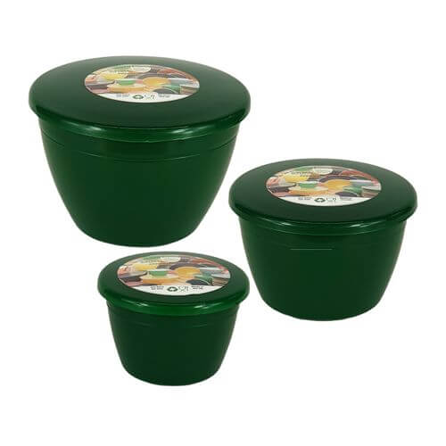 Emerald Green Pudding Basins with Lids